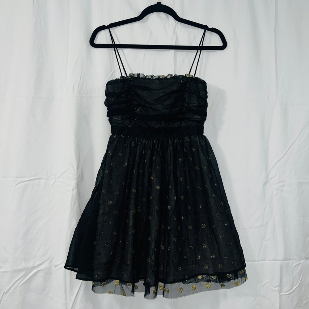 Miley Cyrus Max Azria Chiffon Polka Dot Dress